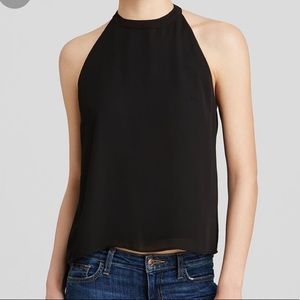 Bloomingdales Aqua Crepe Halter Neck Backless Top